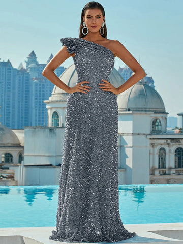 Missord One Shoulder Sequins Prom Dress Missord One Shoulder Sequins Prom Dress