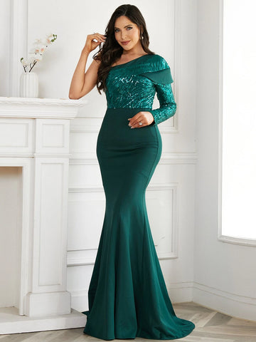 Missord One Shoulder Sequins Prom Dress Missord One Shoulder Sequins Prom Dress