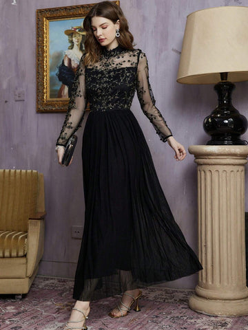 Contrast Floral Lace Bridesmaid Dress Contrast Floral Lace Bridesmaid Dress