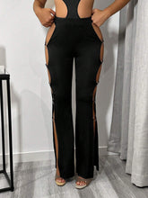 SXY Cut Out Split Side Flare Leg Pants