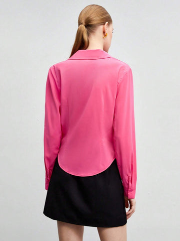 Solid Button Front Shirt Solid Button Front Shirt