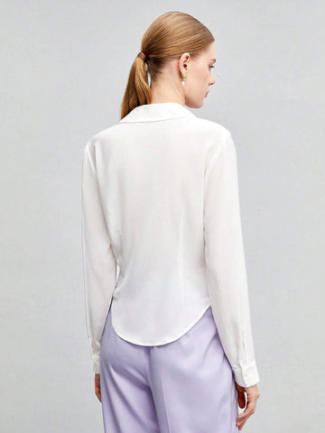 Solid Button Front Shirt Solid Button Front Shirt