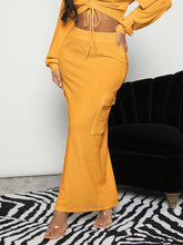 SXY Flap Pocket Solid Skirt