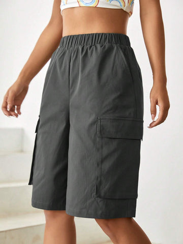 EZwear Flap Pocket Side Bermuda Shorts EZwear Flap Pocket Side Bermuda Shorts