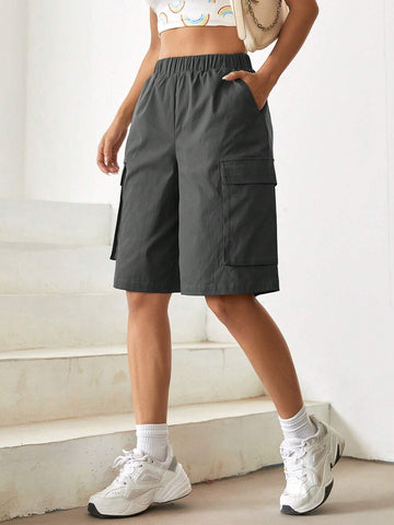 EZwear Flap Pocket Side Bermuda Shorts EZwear Flap Pocket Side Bermuda Shorts