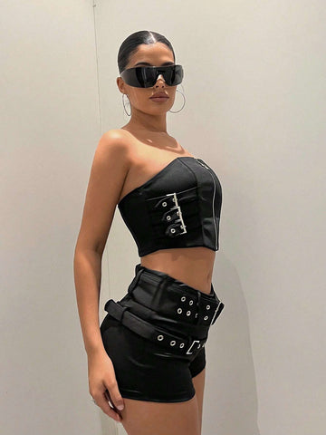 ICON Solid Grommet Eyelet Shorts ICON Solid Grommet Eyelet Shorts