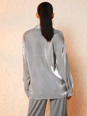 Solid Drop Shoulder Shirt Solid Drop Shoulder Shirt