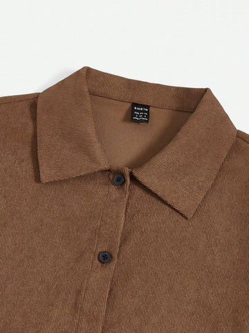 Drop Shoulder Corduroy Jacket & Skirt Drop Shoulder Corduroy Jacket & Skirt