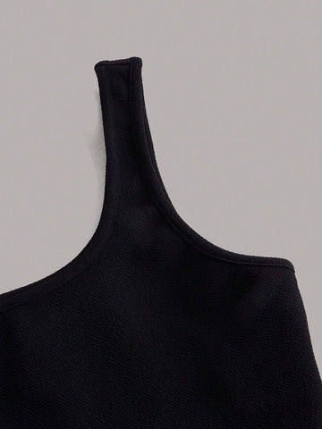 Solid Button Front Shirt With Tank Top Solid Button Front Shirt With Tank Top