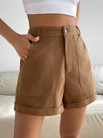 Roll Up Hem Corduroy Shorts Roll Up Hem Corduroy Shorts