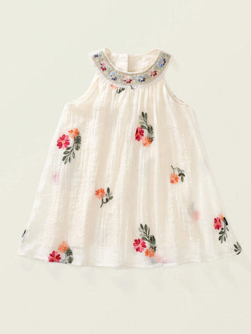 1pc Halter Neck Vest Dress, New Children Luxury Chiffon Princess Dress For Summer 1pc Halter Neck Vest Dress, New Children Luxury Chiffon Princess Dress For Summer