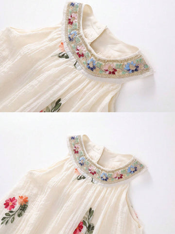 1pc Halter Neck Vest Dress, New Children Luxury Chiffon Princess Dress For Summer 1pc Halter Neck Vest Dress, New Children Luxury Chiffon Princess Dress For Summer