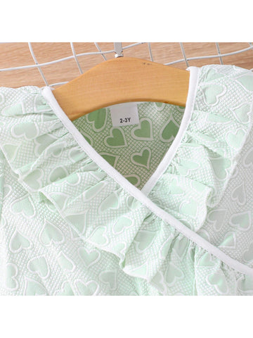 1pc Kids" Lovely Princess Style Heart-Shaped Dress For Party Or Holidays 1pc Kids" Lovely Princess Style Heart-Shaped Dress For Party Or Holidays