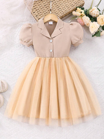 1pc Loose Casual Simple Solid Color Mesh Dress For Juniors, Ideal For Parties, Holidays And Summer Travel 1pc Loose Casual Simple Solid Color Mesh Dress For Juniors, Ideal For Parties, Holidays And Summer Travel