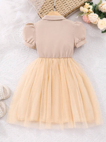 1pc Loose Casual Simple Solid Color Mesh Dress For Juniors, Ideal For Parties, Holidays And Summer Travel 1pc Loose Casual Simple Solid Color Mesh Dress For Juniors, Ideal For Parties, Holidays And Summer Travel