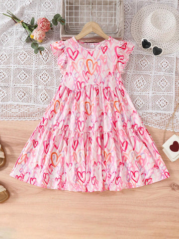 1pc Pink Summer Dress For Girls 1pc Pink Summer Dress For Girls