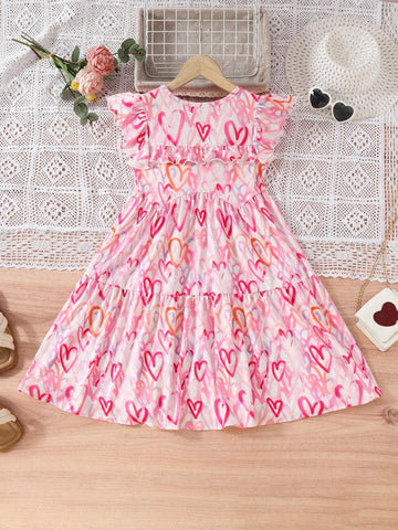 1pc Pink Summer Dress For Girls 1pc Pink Summer Dress For Girls