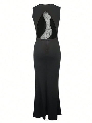 1pc Sequined Mermaid Hem Evening Party Dress, Suitable For Banquets And Gatherings 1pc Sequined Mermaid Hem Evening Party Dress, Suitable For Banquets And Gatherings