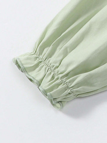 1pc Sweet Plain Color Big Lapel Long Sleeve Blouse For Toddler Girls, Spring & Autumn 1pc Sweet Plain Color Big Lapel Long Sleeve Blouse For Toddler Girls, Spring & Autumn