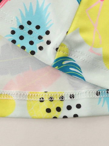 1pc Toddler Girls" Casual Cartoon Bird Printed Short Sleeve Round Neck Dress With Pockets, Summer 1pc Toddler Girls" Casual Cartoon Bird Printed Short Sleeve Round Neck Dress With Pockets, Summer