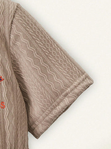 1pc Toddler Girls' Casual Contrast Collar & Hem Mesh Panel Short Sleeve Dress 1pc Toddler Girls' Casual Contrast Collar & Hem Mesh Panel Short Sleeve Dress