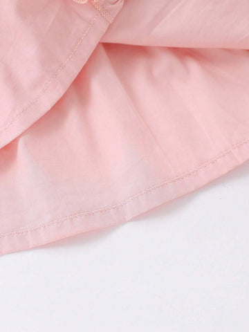 1pc Toddler Girls' Cute 3D Floral Decor Peter Pan Collar Long Sleeve Blouse, Spring Autumn 1pc Toddler Girls' Cute 3D Floral Decor Peter Pan Collar Long Sleeve Blouse, Spring Autumn