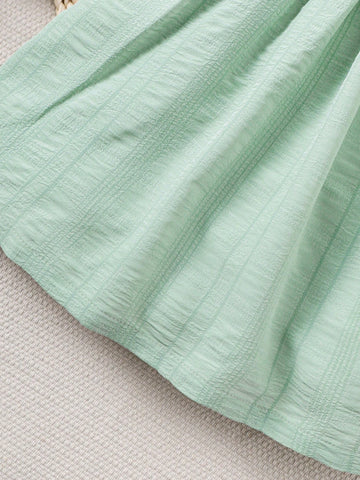 1pc Toddler Girls" Faux Button Cami Dress For Spring And Summer 1pc Toddler Girls" Faux Button Cami Dress For Spring And Summer