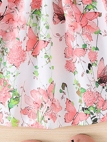 1pc Toddler Girls' Nature Themed Patchwork Long Sleeve Pullover Dress, Autumn/Winter 1pc Toddler Girls' Nature Themed Patchwork Long Sleeve Pullover Dress, Autumn/Winter