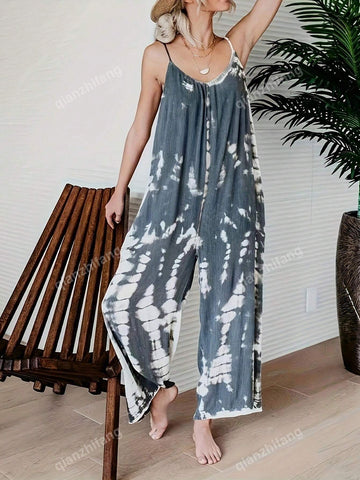 1pc Women Casual Loose Jumpsuit With Pockets 1pc Women Casual Loose Jumpsuit With Pockets