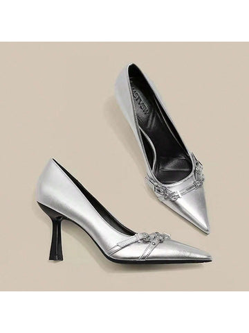 2024 New High Heels Elegant Pointed Toe Stilettos, Mature French Chic Style 2024 New High Heels Elegant Pointed Toe Stilettos, Mature French Chic Style