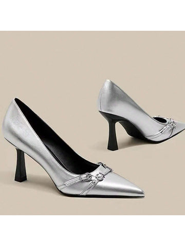 2024 New High Heels Elegant Pointed Toe Stilettos, Mature French Chic Style 2024 New High Heels Elegant Pointed Toe Stilettos, Mature French Chic Style