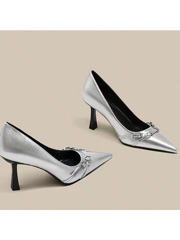 2024 New High Heels Elegant Pointed Toe Stilettos, Mature French Chic Style 2024 New High Heels Elegant Pointed Toe Stilettos, Mature French Chic Style
