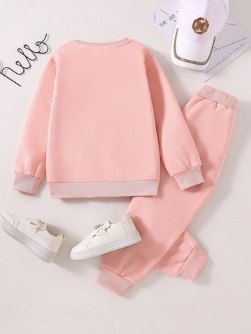 2pcs/Set Young Girl Funny Slogan Pumpkin Smiling Face Print Hoodie And Sweatpants Casual Set, Autumn Winter 2pcs/Set Young Girl Funny Slogan Pumpkin Smiling Face Print Hoodie And Sweatpants Casual Set, Autumn Winter