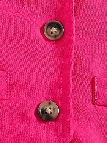 3pcs/Set Girls Solid Color Outfit, Include Sleeveless Top, Front Button Decoration Vest, And Pleated Skirt 3pcs/Set Girls Solid Color Outfit, Include Sleeveless Top, Front Button Decoration Vest, And Pleated Skirt