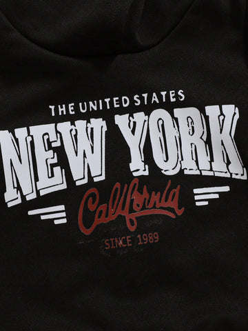 3pcs Set Girls Letter Printed Hooded Long Sleeve Casual Sweatshirts, For Autumn/Winter 3pcs Set Girls Letter Printed Hooded Long Sleeve Casual Sweatshirts, For Autumn/Winter