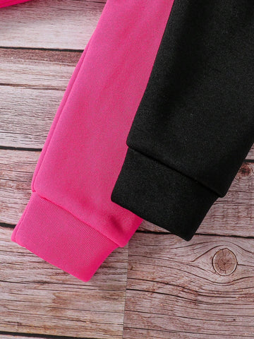 3pcs Toddler Unicorn Print Fleece Sweatshirt, Hooded Sweatshirt And Sweatpants Set 3pcs Toddler Unicorn Print Fleece Sweatshirt, Hooded Sweatshirt And Sweatpants Set