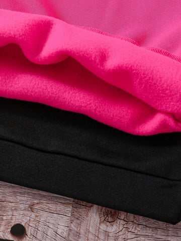 3pcs Toddler Unicorn Print Fleece Sweatshirt, Hooded Sweatshirt And Sweatpants Set 3pcs Toddler Unicorn Print Fleece Sweatshirt, Hooded Sweatshirt And Sweatpants Set