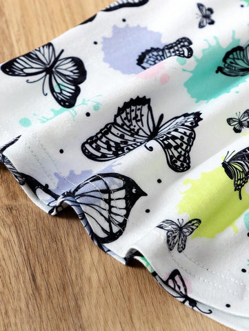 3pcs Young Girl Casual Sports Style Random Print Camisole Dress 3pcs Young Girl Casual Sports Style Random Print Camisole Dress