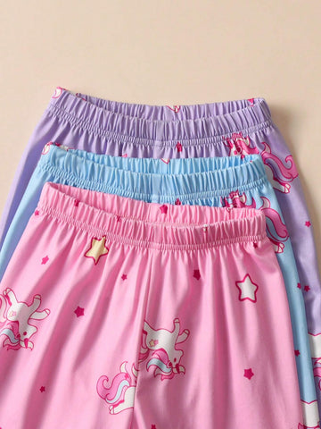 6pcs Girls Cartoon Rainbow Unicorn Print Sleepwear Set, Including 2pcs Long Sleeve Top And Long Pants 6pcs Girls Cartoon Rainbow Unicorn Print Sleepwear Set, Including 2pcs Long Sleeve Top And Long Pants