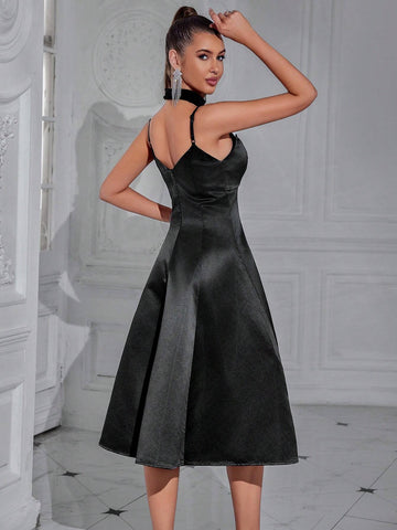 ADYCE Spaghetti Strap Sweetheart Neckline High Waist Big Swing Backless Party Prom Dress ADYCE Spaghetti Strap Sweetheart Neckline High Waist Big Swing Backless Party Prom Dress