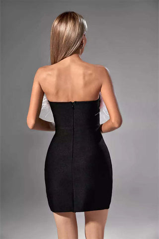 Adelaide Pink Feather Mini Dress Adelaide Pink Feather Mini Dress