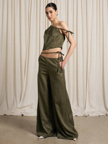 AiiRZ Tie Detail Pin Stripe Tailored Set AiiRZ Tie Detail Pin Stripe Tailored Set