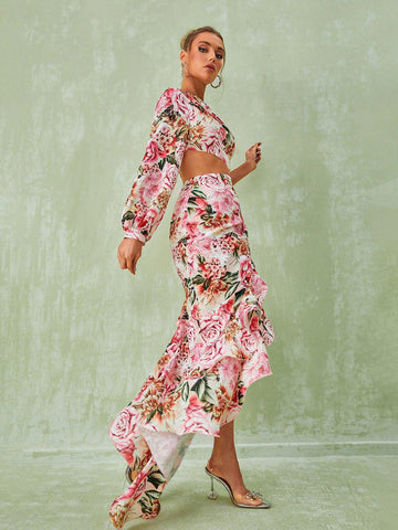 Aiyana One Shoulder Floral Maxi Dress Aiyana One Shoulder Floral Maxi Dress