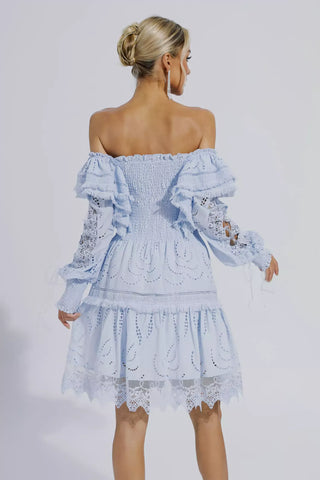 Alanna Blue High Waist Mini Dress Alanna Blue High Waist Mini Dress