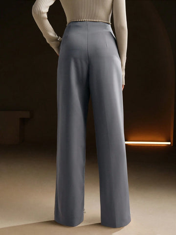 Anewsta Women's Design Pearl Embellished Waist Suit Pants Anewsta Women's Design Pearl Embellished Waist Suit Pants