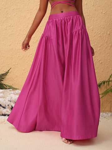 Aniekeme Women's A-Line High Waist Midi Skirt Aniekeme Women's A-Line High Waist Midi Skirt