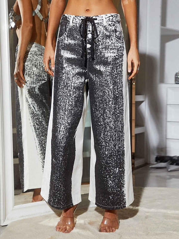 Anona Denim Pants In Black Anona Denim Pants In Black