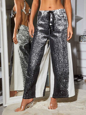 Anona Denim Pants In Black Anona Denim Pants In Black