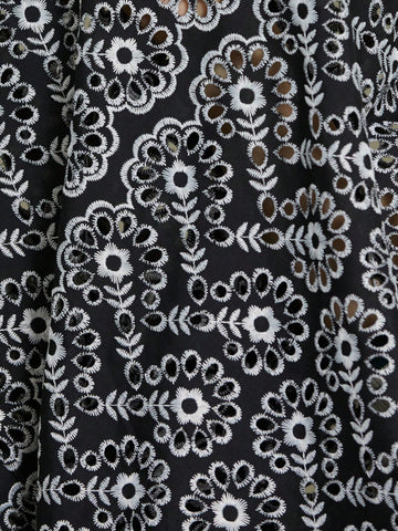 Aveloria Modichic French Style Casual Cutwork Embroidered Self-Tie Waist V-Neck Wrapped Lantern Sleev Aveloria Modichic French Style Casual Cutwork Embroidered Self-Tie Waist V-Neck Wrapped Lantern Sleev