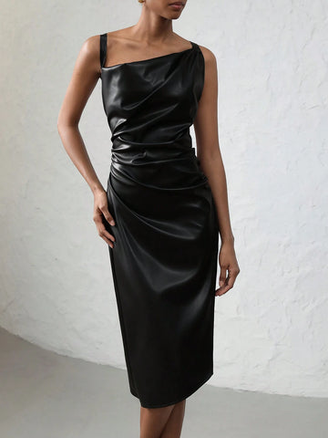 Aveloria Modichic Green PU Leather Backless Sleeveless Bodycon Dress Aveloria Modichic Green PU Leather Backless Sleeveless Bodycon Dress